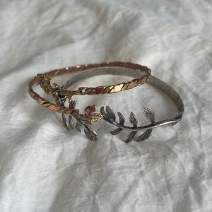 2 in 1 Leaf And Branch Arm Cuff Bracelets